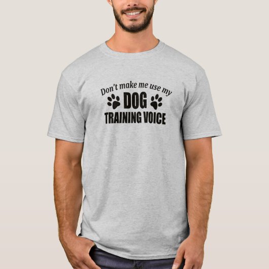 Mannen Dog Trainer T-Shirt (Voorkant)