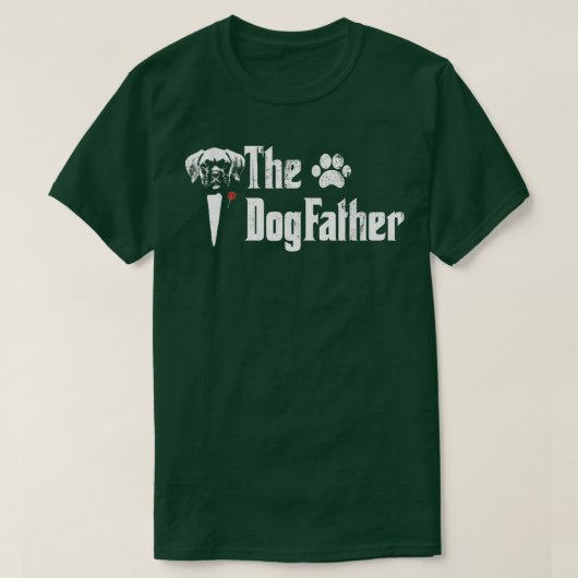 Mannen Dogfather Boxer Dog Dad Day Gift T-shirt (Design voorkant)