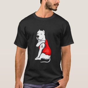 Mannen Dogo Argentino Dog Tattoo I Love Father's D T-shirt