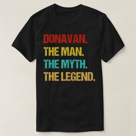 Mannen Donavan het Man de mythe de legende T-shirt (Design voorkant)