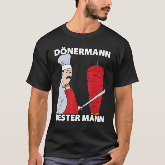 Mannen Dönermann Beste Man Kebab Doner Skewer Dürü T-shirt (Voorkant)