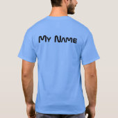 Mannen donker Mijn Naam tekst gedrukt Carolina Bla T-shirt (Achterkant)