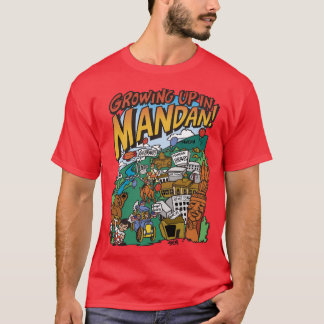 Mannen Donker "Opgroeien in Mandan" T-shirt