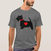 Mannen donker T-shirt met Scottie dog (Voorkant)