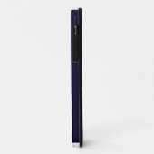 Mannen donkerblauwe witte racestrips Initialen Case-Mate iPhone Case (Achterkant/links)