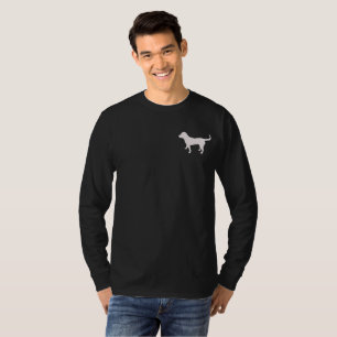 Mannen Donkere hoes Shirt zwart lab Silhouette