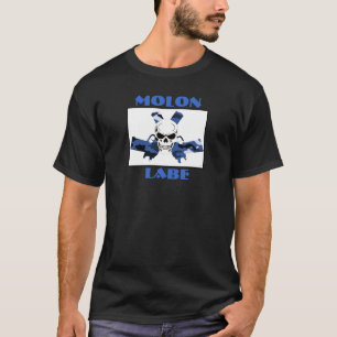 Mannen Donkere T-shirt Molon Labe Pistols & Skull