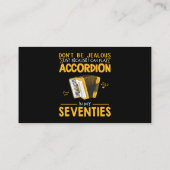 Mannen Dont Be Jealous Speel nog steeds accordeon  Visitekaartje (Achterkant)