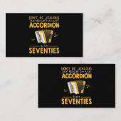 Mannen Dont Be Jealous Speel nog steeds accordeon  Visitekaartje (Voorkant / Achterkant)