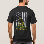 Mannen DONT TREAD OP ME Gadsden Snake T-shirt (Achterkant)