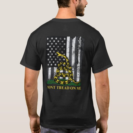 Mannen DONT TREAD OP ME Gadsden Snake T-shirt (Achterkant)