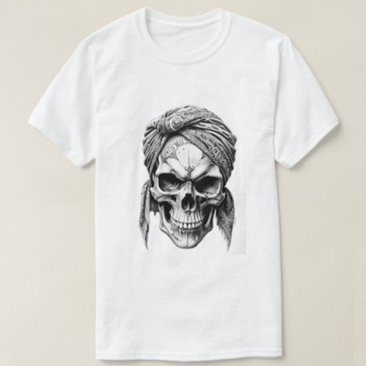 Mannen dood Hoofd Print Modern Wit T-shirt