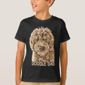 Mannen doodle Dad Goldendole Shirt Vaderdag (Voorkant)