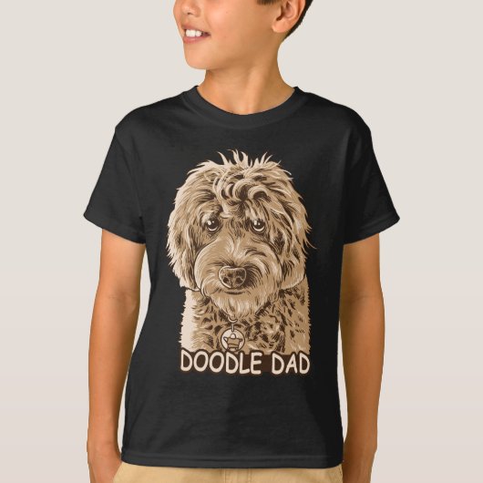 Mannen doodle Dad Goldendole Shirt Vaderdag (Voorkant)