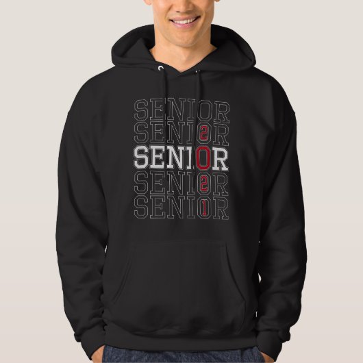 Mannen douanenaam Red Class of 2021 Senior Hoodie (Voorkant)