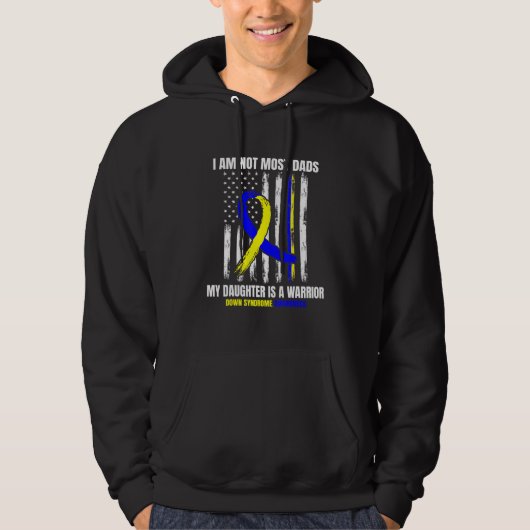 Mannen-downsyndroom Bewustmaking pa Daughter Warri Hoodie (Voorkant)