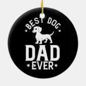 Mannen Doxie Dachshund Dog Puppies Eigenaar Lover Keramisch Ornament (Achterkant)