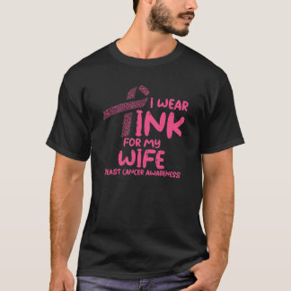 Mannen Draag roze voor mijn vrouw borstkanker A T-shirt
