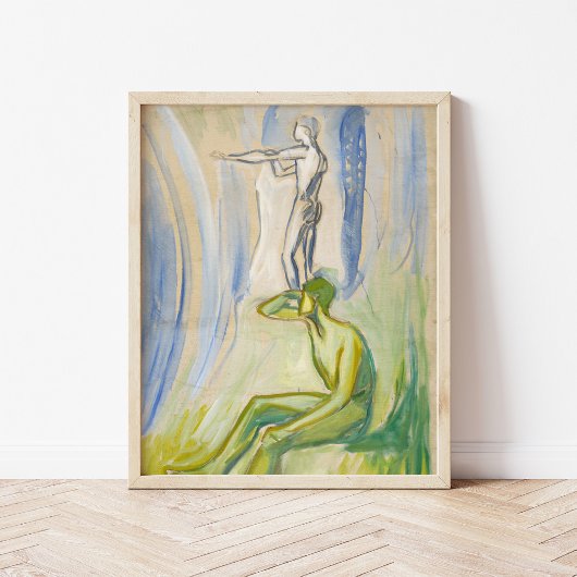 Mannen draaien naar de zon | Edvard Munch Poster