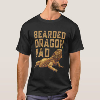 Mannen draak Pap Pogona Pet Lover Funny Rep T-shirt