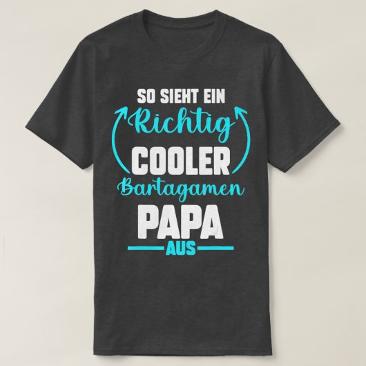 Mannen drager Papa Fathers Day Vader Beard T-shirt (Design voorkant)