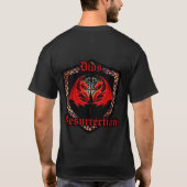 Mannen Dragon Shield Design Zwart T-shirt (Achterkant)