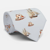Mannen Dream Boats Grijze Stropdas (Opgerold)