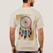 Mannen Dreamcatcher Sand T-shirt (Achterkant)