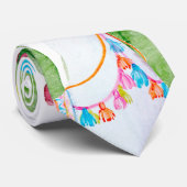 Mannen dress Stropdas Boho Llama Bohemian Cacti De (Opgerold)