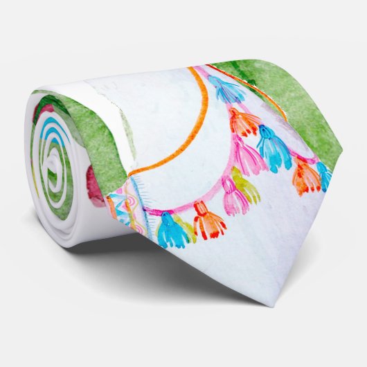 Mannen dress Stropdas Boho Llama Bohemian Cacti De (Opgerold)