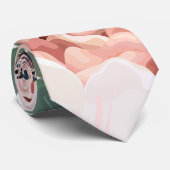 Mannen Dress Stropdas Geometric Garden Roos Anemon (Opgerold)