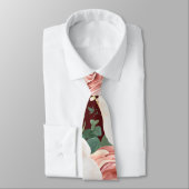 Mannen Dress Stropdas Geometric Garden Roos Wine B (Gebonden)