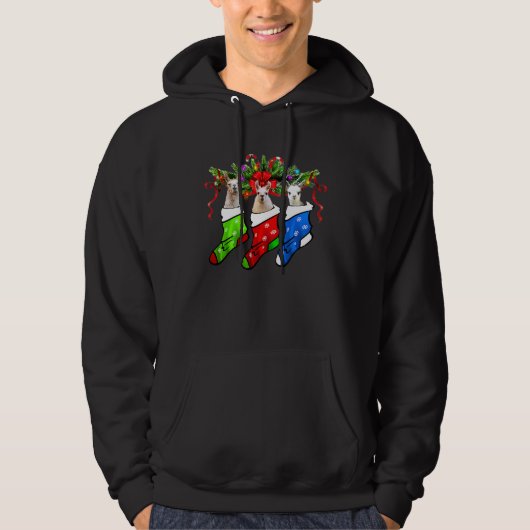 Mannen Drie Llama In Sock Kerst T-shirt Llama Love (Voorkant)