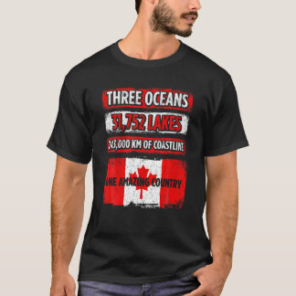 Mannen drieën 31.752 meren 243.000 km aan de kust t-shirt