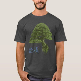 Mannen drijvende bonsai T-shirt (Charcoal)