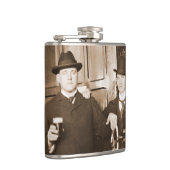 Mannen Drink Beer Foto Saloon Bar 1890 Heupfles (Rechts)