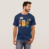 Mannen Drink Beer Funny T-shirt (Voorkant volledig)