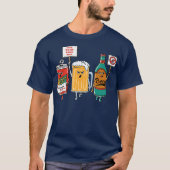 Mannen Drink Beer Funny T-shirt (Voorkant)