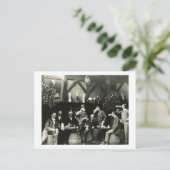 Mannen Drink de Tavern-Vintage Briefkaart (Staand voorkant)