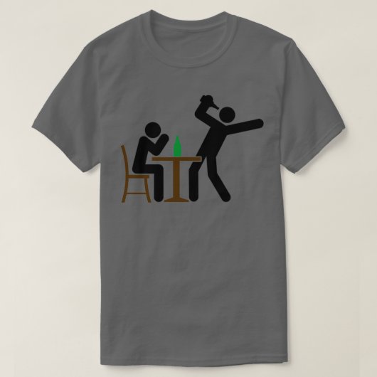 Mannen drinken t-shirt (Design voorkant)