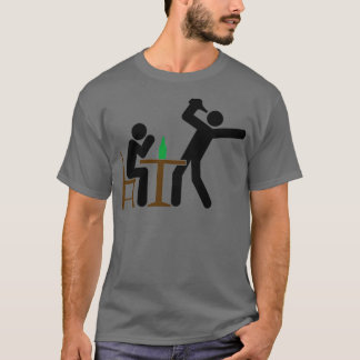 Mannen drinken t-shirt