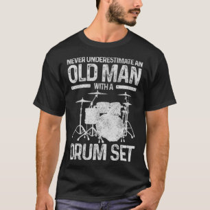 Mannen drummer-cadeaus onderschat nooit een oud Ma T-shirt