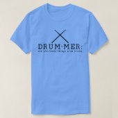 Mannen Drummer Definition Dictionary Funny Drums T-shirt (Design voorkant)