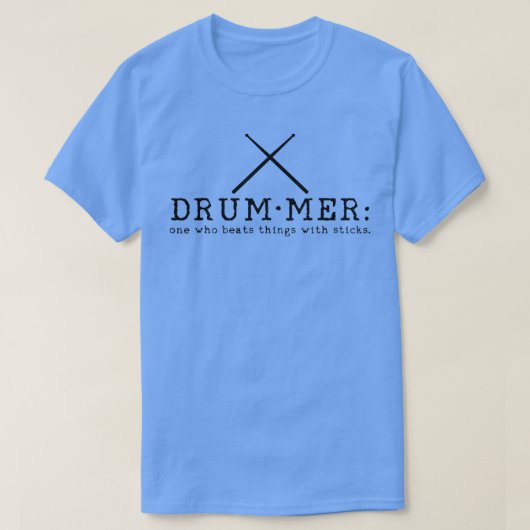 Mannen Drummer Definition Dictionary Funny Drums T-shirt (Design voorkant)
