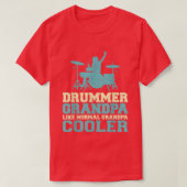 Mannen drummer opa als een gewone opa drumme t-shirt (Design voorkant)