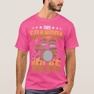 Mannen Drummer Papa Funny, deze opa slaat Percusts T-shirt