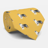 Mannen dubbelzijdige Australische ShepherdNecktie Stropdas (Opgerold)