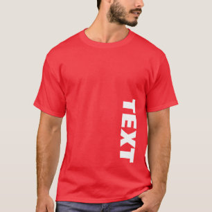 Mannen dubbelzijdige print grote vet lettertype te t-shirt