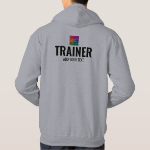 Mannen dubbelzijdige Sjabloon Grijze coach trainer Hoodie