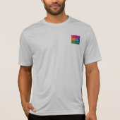 Mannen dubbelzijdige Sjabloon Sport Silver T-shirt (Voorkant)
